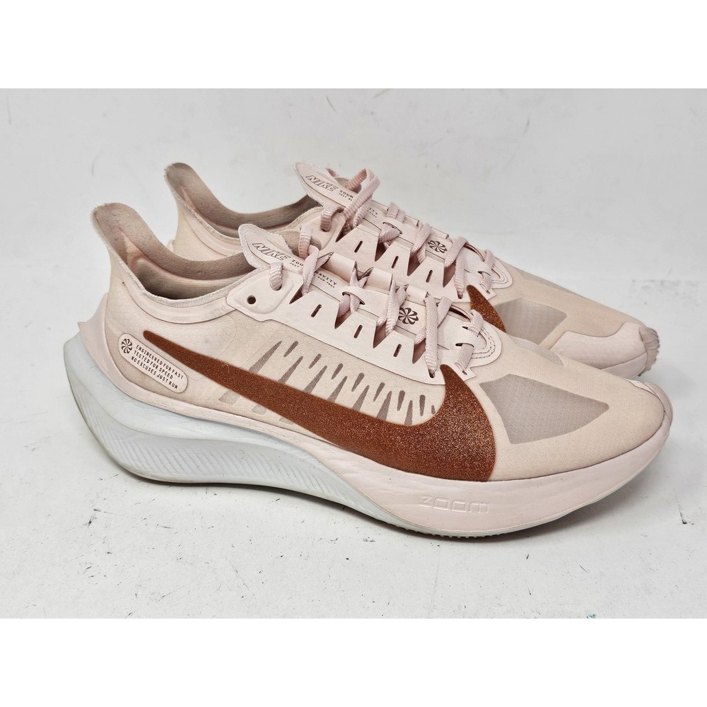 Nike Zoom Gravity Shoes Womens Size 9.5 Pink Copper Swoosh Running CT1192-600